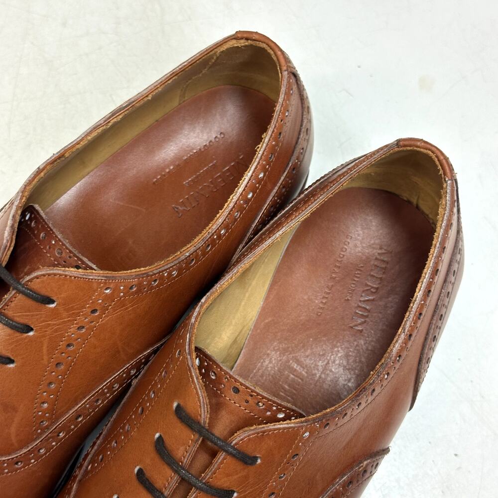 EXCELLENT Meermin Oxford Tan Antique Calf Goodyear welt 101513 UK 9.5 US 10.5 D - Picture 9 of 15